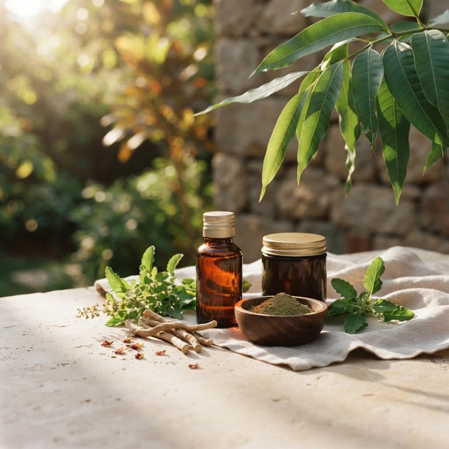 Natural herbs, traditional oils and botanical wellness preparations by Tej Shree Health